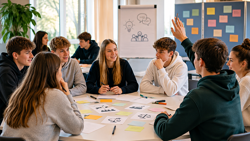 Politische Bildung in der Bauausbildung: Die abc Bau M-V GmbH organisierte einen Workshop zur Landtagswahl in Mecklenburg-Vorpommern und fördert die demokratische Teilhabe der Auszubildenden.