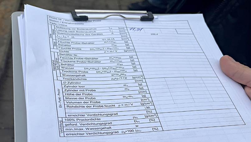 Bild 08 | Verdichtungsgrad-Densitometerverfahren abc Bau M-V GmbH Verdichtungsgrad-Densitometerverfahren