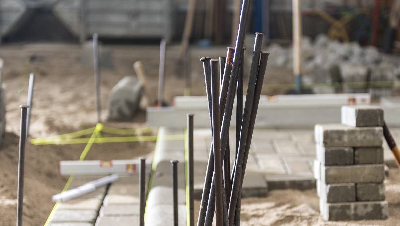 Schnurnägel Schnurnägel auf einer Baustelle