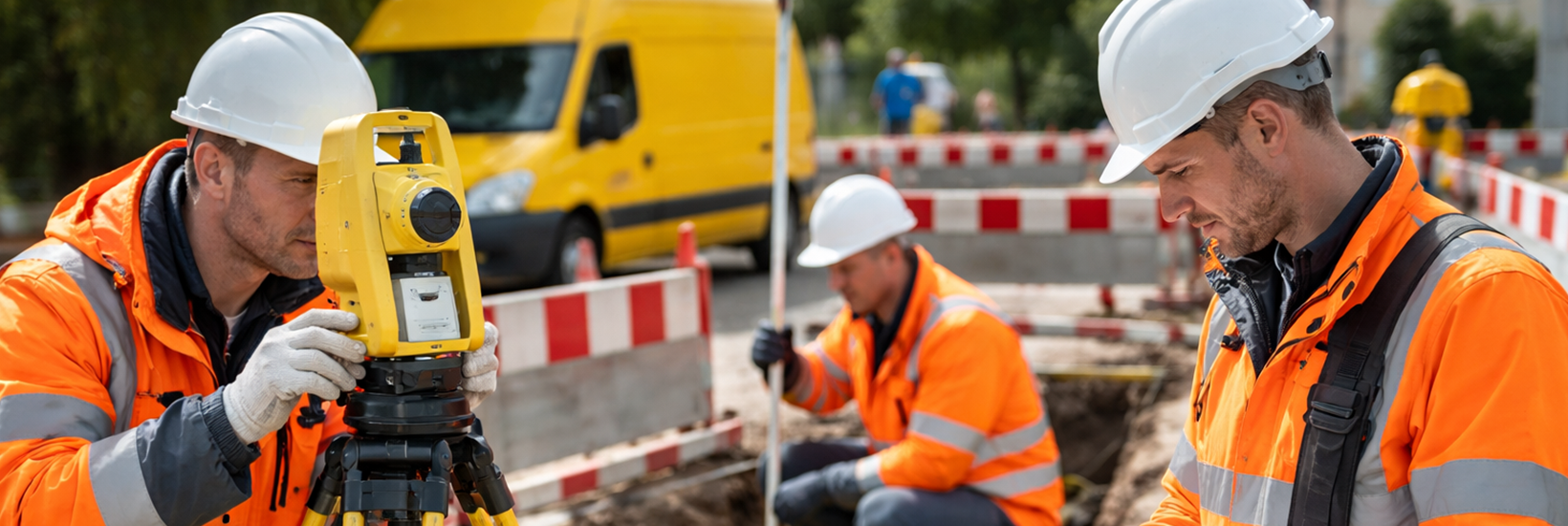 Einfache vermessungstechnische Arbeiten an Versorgungsnetzen gemäß DVGW GW 128 © KI-generiertes Bild Einfache vermessungstechnische Arbeiten an Versorgungsnetzen gemäß DVGW GW 128