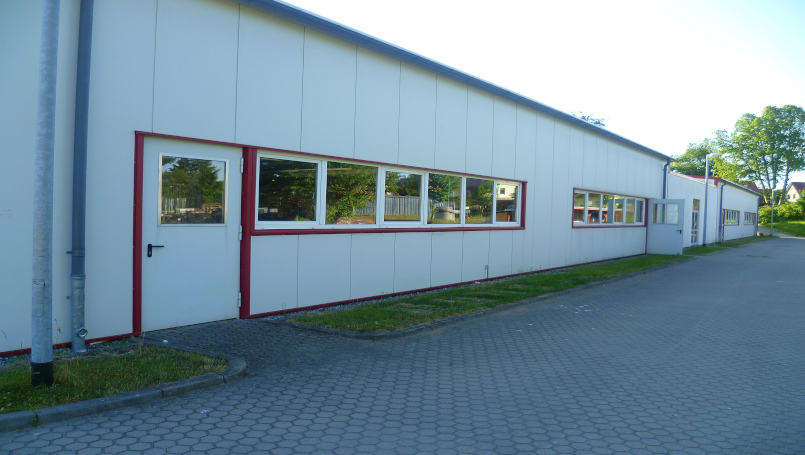 Fachwerkstätten Hallen 5.4 und 5.5 Außenansicht Fachwerkstätten Hallen 5.4 und 5.5