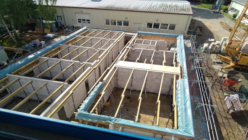 Neubau Internat Rohbau EG 2017 Neues Internat in Bau - Rohbau Erdgeschoss 2017